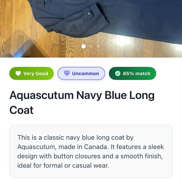 🧥 Aquascutum Men’s Navy Blue Long Coat 🧥 - Picture 9 of 9